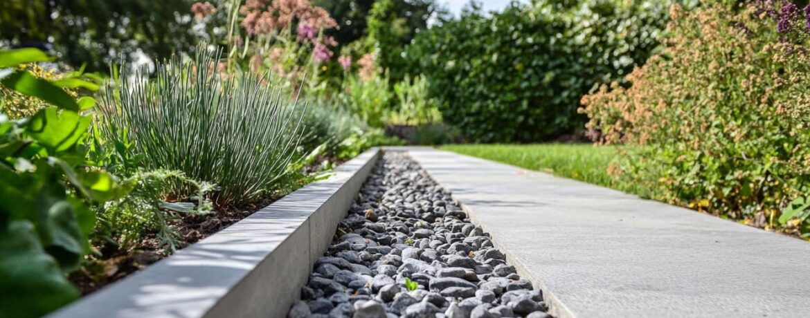 bordures en béton pour un jardin